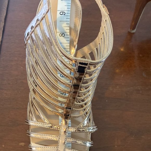 Gold Strappy Heels - Picture 6 of 10